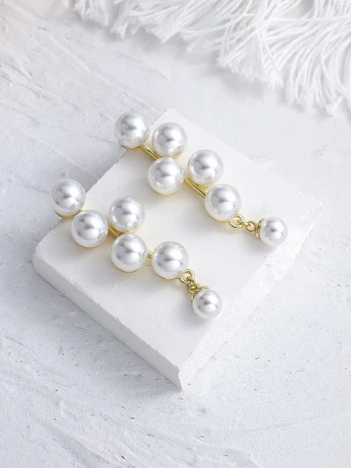 Yellow Chimes Necklaces Yellow Chimes Pearl Danglers Earrings for Women White Earrings for Girls Gold Plated Fashion Women Earrings Long Pearls Dangler Earrings Birthday Gift For Girls Anniversary Gift for Wife