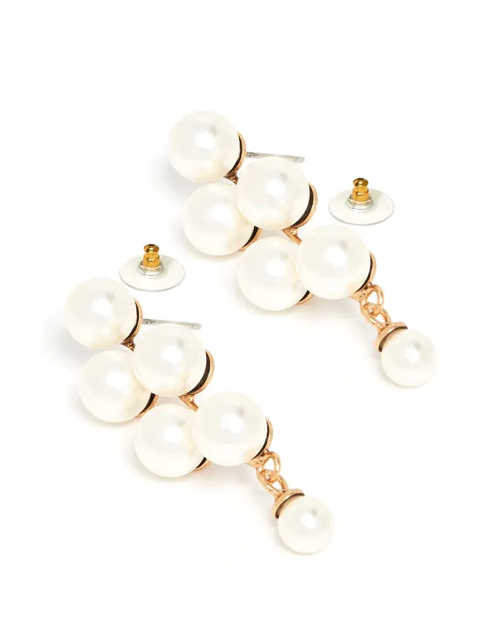Yellow Chimes Necklaces Yellow Chimes Pearl Danglers Earrings for Women White Earrings for Girls Gold Plated Fashion Women Earrings Long Pearls Dangler Earrings Birthday Gift For Girls Anniversary Gift for Wife