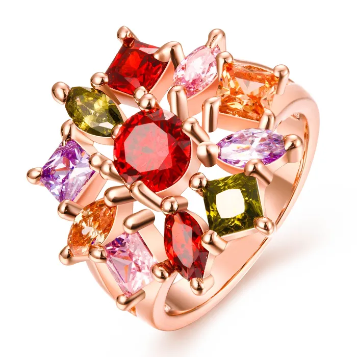 Yellow Chimes Necklaces Yellow Chimes Sparkling Glamourously Swiss Zircon Multi color Rose Gold Ring for Women Yellow Chimes Necklaces Yellow Chimes Sparkling Glamourously Swiss Zircon Multi color Rose Gold Ring for Women
