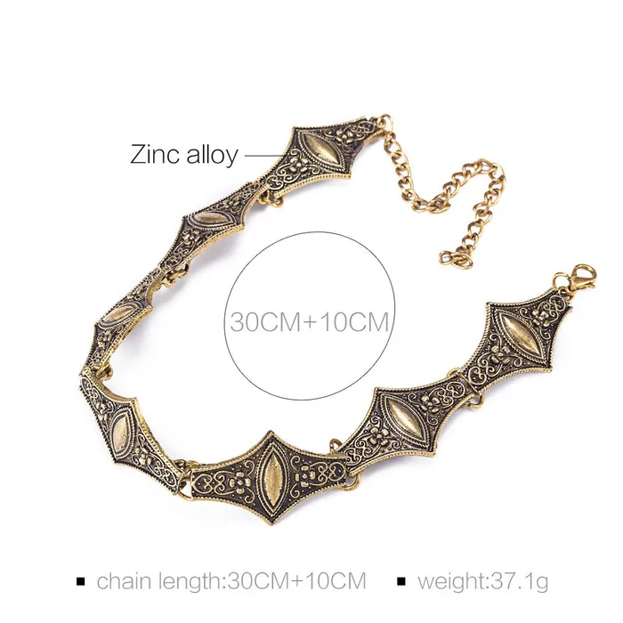 Yellow Chimes Necklaces Yellow Chimes Vintage Charm Collar Choker Gold Necklace for Women And Girls