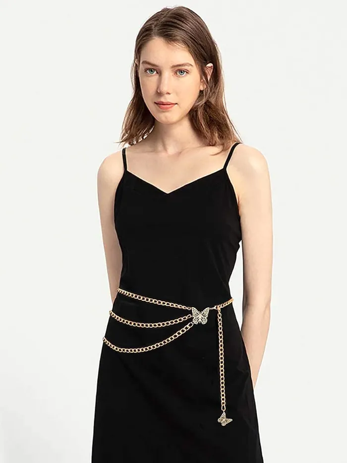 Yellow Chimes Necklaces Yellow Chimes Waist Chain for Women Pearl Beadded Stone studded Waist Chain For Women and Girls
