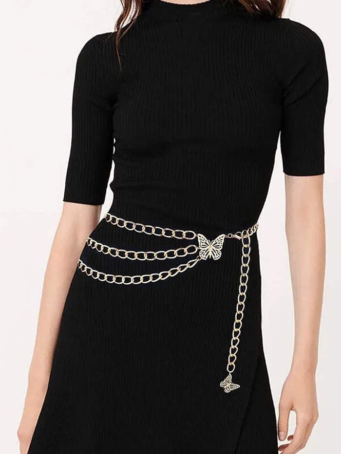 Yellow Chimes Necklaces Yellow Chimes Waist Chain for Women Pearl Beadded Stone studded Waist Chain For Women and Girls