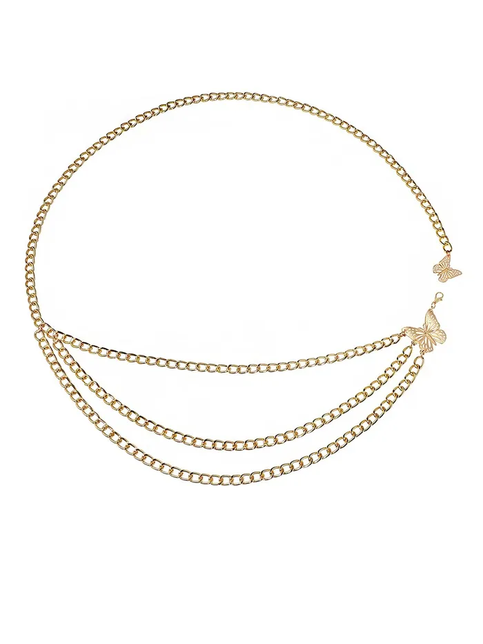 Yellow Chimes Necklaces Yellow Chimes Waist Chain for Women Pearl Beadded Stone studded Waist Chain For Women and Girls