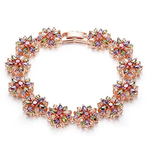 Yellow Chimes Necklaces Yellow Chimes Women Crystal Bracelets Rose Gold Plated Coin Shaped Bracelets Multicolor CZ Crystals Bracelet For Woman Birthday Gift for Girls Women Anniversary Gift for Wife Yellow Chimes Necklaces Yellow Chimes Women Crystal Bracelets Rose Gold Plated Coin Shaped Bracelets Multicolor CZ Crystals Bracelet For Woman Birthday Gift for Girls Women Anniversary Gift for Wife