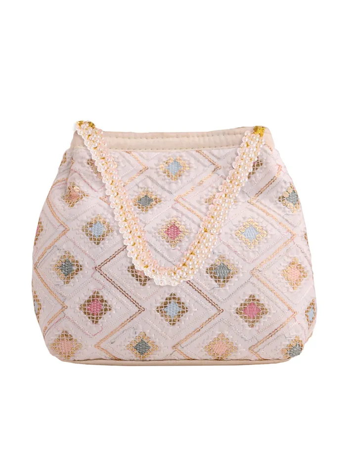 Yellow Chimes Potli Bags Ethnic Pearl Beaded Wristlet 18x8x18 cm White Yellow Chimes Rings Yellow Chimes Potli Bags Ethnic Pearl Beaded Wristlet 18x8x18 cm White Yellow Chimes Rings