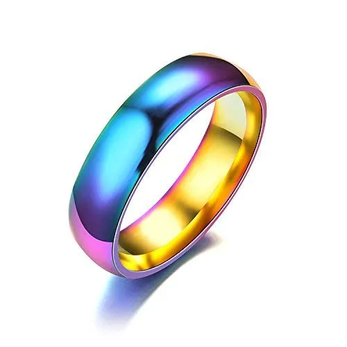 Yellow Chimes Ring for Men Unique Rainbow Colors Never Fading Titanium Stainless Steel Multicolored Band Designed Ring for Men and Boys Yellow Chimes Necklaces Yellow Chimes Ring for Men Unique Rainbow Colors Never Fading Titanium Stainless Steel Multicolored Band Designed Ring for Men and Boys Yellow Chimes Necklaces