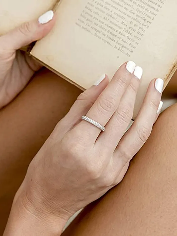Yellow Chimes Ring for women Elegant Austrian Crystal Studded Silver Plated White Ring for Women and Girls Size US 6 Yellow Chimes Necklaces
