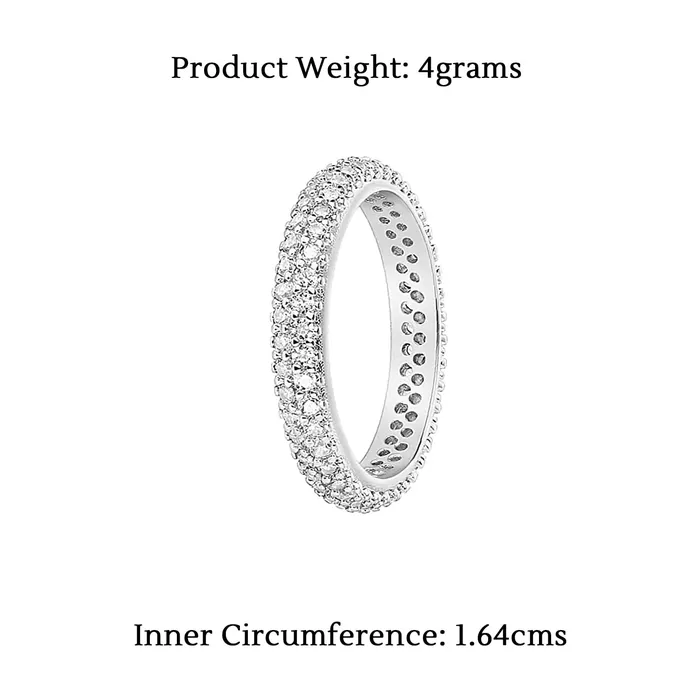 Yellow Chimes Ring for women Elegant Austrian Crystal Studded Silver Plated White Ring for Women and Girls Size US 6 Yellow Chimes Necklaces
