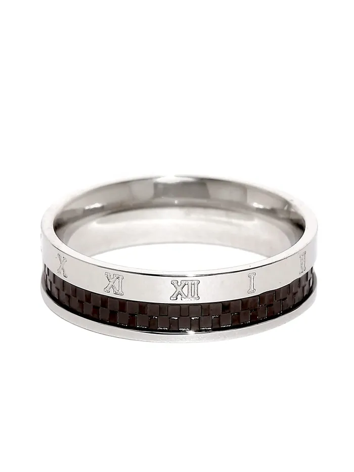 Yellow Chimes Rings for Men Roman Numeric Western Style Stainless Steel Ring for Men and Boys Yellow Chimes Rings