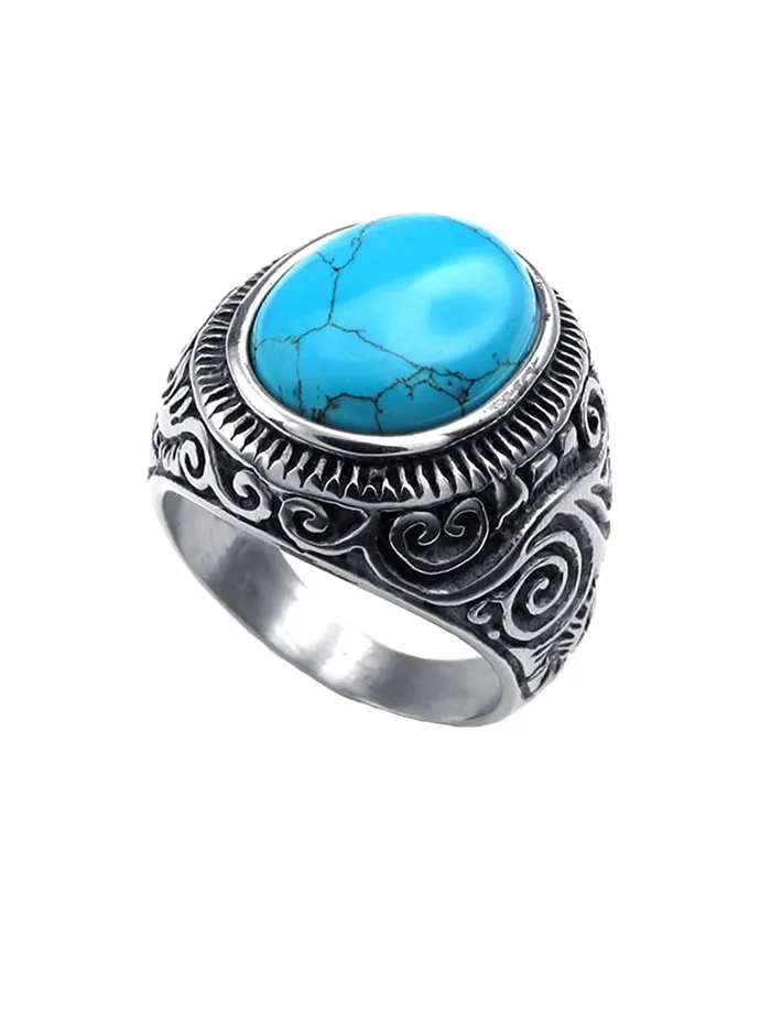Yellow Chimes Rings For Men Stylish Stainless Steel Black Silver Blue Stoned Multicolor Band Ring For Men And Boys Size 10 Yellow Chimes Rings