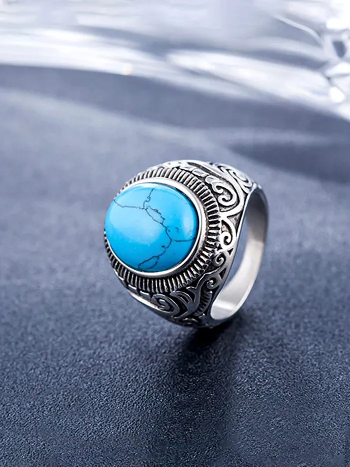 Yellow Chimes Rings For Men Stylish Stainless Steel Black Silver Blue Stoned Multicolor Band Ring For Men And Boys Size 10 Yellow Chimes Rings