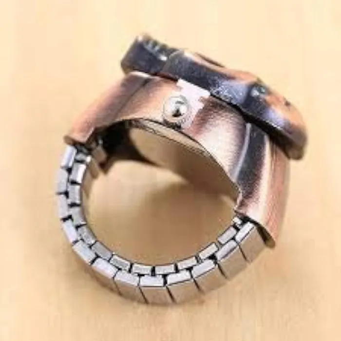 Yellow Chimes Rings for Women Watch Ring Gold Dial Analog Ring Watch Stretchable Ring for Women and Girls Yellow Chimes Necklaces