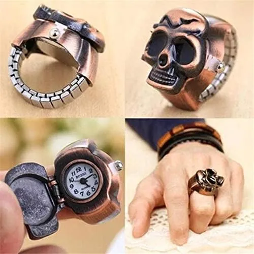 Yellow Chimes Rings for Women Watch Ring Gold Dial Analog Ring Watch Stretchable Ring for Women and Girls Yellow Chimes Necklaces