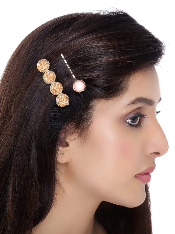 Yellow Chimes Rings Yellow Chimes 7 pcs Fine Quality Stylish Hair Clips Fashion Hair Accessories for Women Girls Pack of 7 MultiColor Medium YCHACLWM044MC