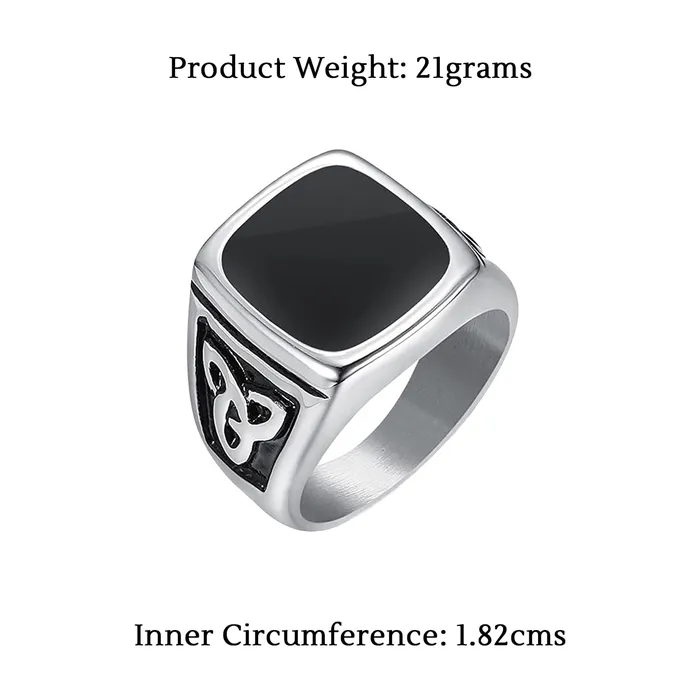 Yellow Chimes Rings Yellow Chimes Rings for Men and Boys Silver Ring for Men Square Shaped Mens Ring Stainless Steel Rings for Men Birthday Gift for Men and Boys Anniversary Gift for Husband