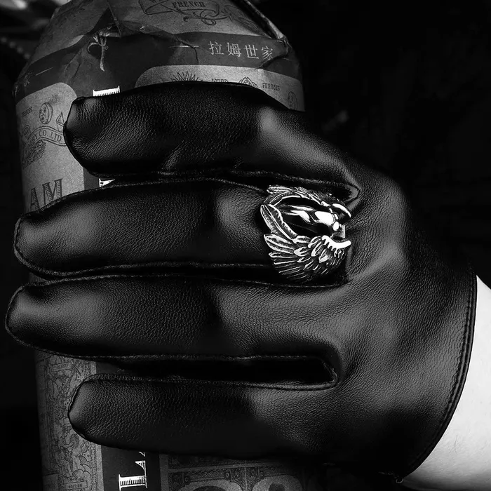 Yellow Chimes Rings Yellow Chimes Rings For Men Fashion Trendy Silver Oxidised Stainless Steel Metal Bikers Rings For Men And Boys Size 11