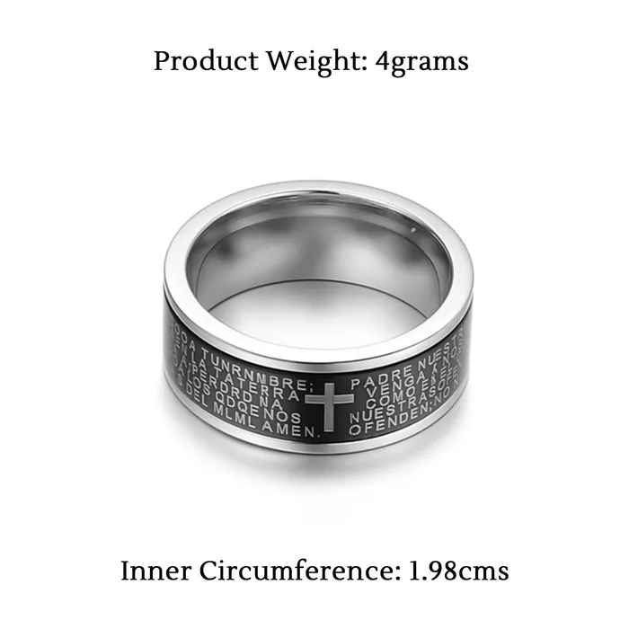 Yellow Chimes Rings Yellow Chimes Silver Spinner Rings For Men Pack of 1 Stainless Steel Men Ring Spinner Rotatable Design Silver Finger Ring for Boys Ideal Gift For Men and Boys