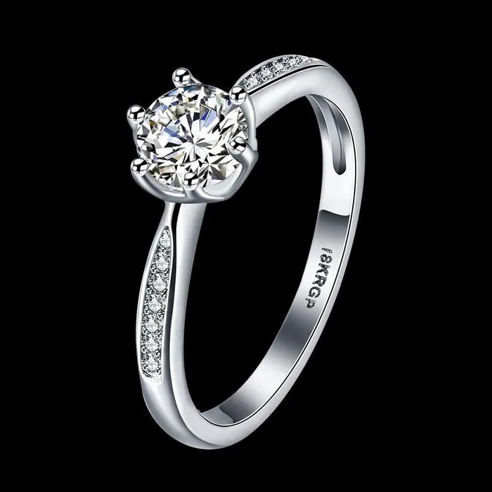 Yellow Chimes Rings Yellow Chimes Valentines Gift Combo of Crystals from Swarovski Silver Designer Ring in Red Velvet Rose Ring Box for Women and Girls