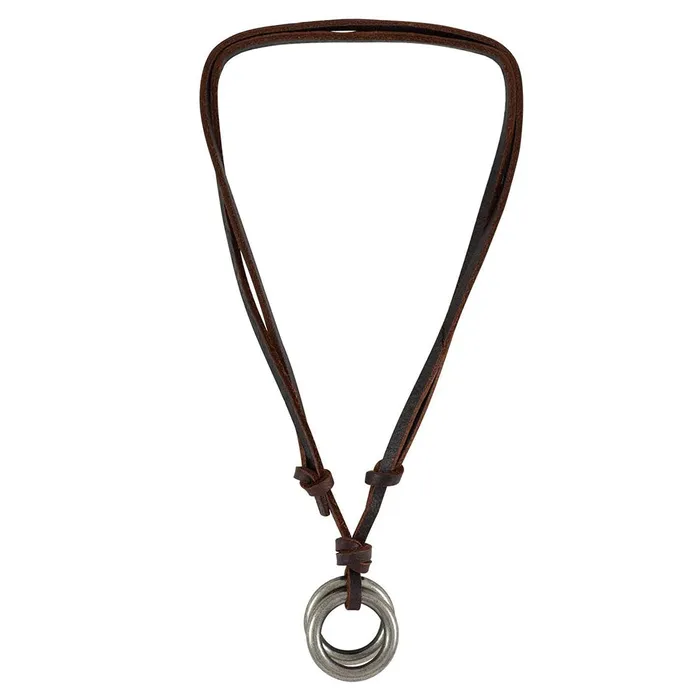 Yellow Chimes Stainless Steel Silver Circle Locket with Brown Leather Rope Pendant for Menand Boys Yellow Chimes Bracelets Yellow Chimes Stainless Steel Silver Circle Locket with Brown Leather Rope Pendant for Menand Boys Yellow Chimes Bracelets