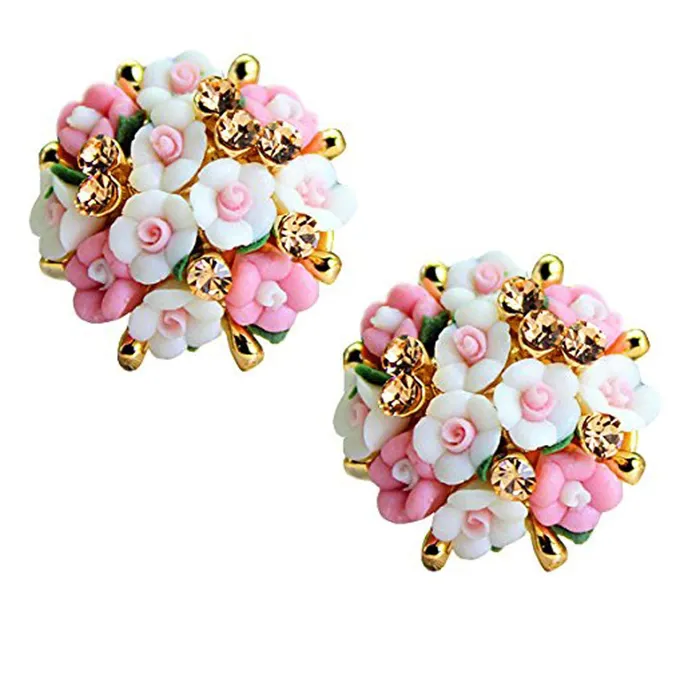 Yellow Chimes Stud Earrings for Women Pink Floral Gold Plated Stud Earrings for Girls and Women Yellow Chimes Earrings Yellow Chimes Stud Earrings for Women Pink Floral Gold Plated Stud Earrings for Girls and Women Yellow Chimes Earrings
