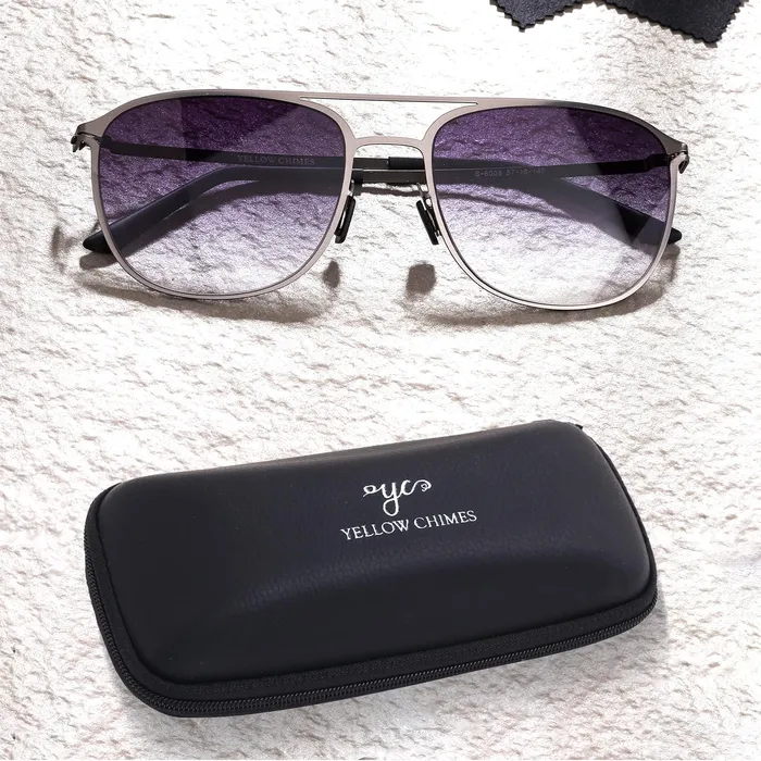 Yellow Chimes Sunglasses for Women Square Shaped Polarised Sunglasses Girls Women Sunglasses for Women Stylish 100 UV 400 Protection with Case Yellow Chimes Earrings