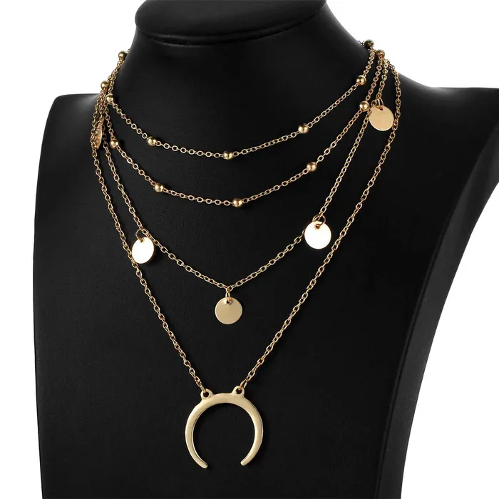 Yellow Chimes Trendy Fashion Multilayer Gold Plated Pearl Choker Necklace for Women and Girls Yellow Chimes Necklaces