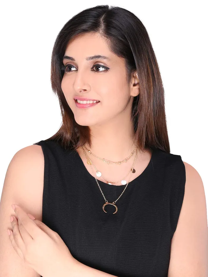 Yellow Chimes Trendy Fashion Multilayer Gold Plated Pearl Choker Necklace for Women and Girls Yellow Chimes Necklaces