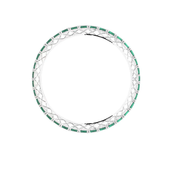 Yellow Chimes Yellow Chimes Bangles for Women and Girls American Diamond Bangles for women Silver Tone Green AD Studded Bangles for girls Birthday Gift For girls and women Anniversary Gift for Wife Necklaces