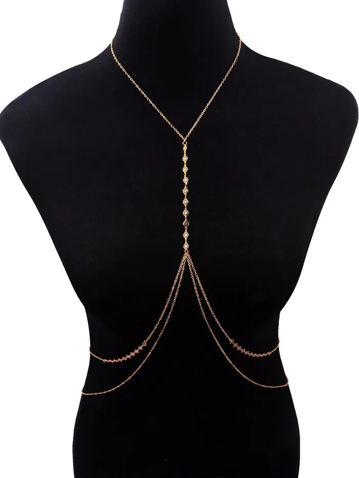 Yellow Chimes Yellow Chimes Body Chain For Women Layered Gold Toned Body Chain For Women and Girls Bracelets