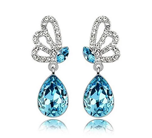 Yellow Chimes Yellow Chimes Drop Earrings for Women Blue Crystal Butterfly Drop Earrings Silver Plated Splendid Drop Earrings for Women and Girls Valentine Gift for Girls Bracelets Yellow Chimes Yellow Chimes Drop Earrings for Women Blue Crystal Butterfly Drop Earrings Silver Plated Splendid Drop Earrings for Women and Girls Valentine Gift for Girls Bracelets