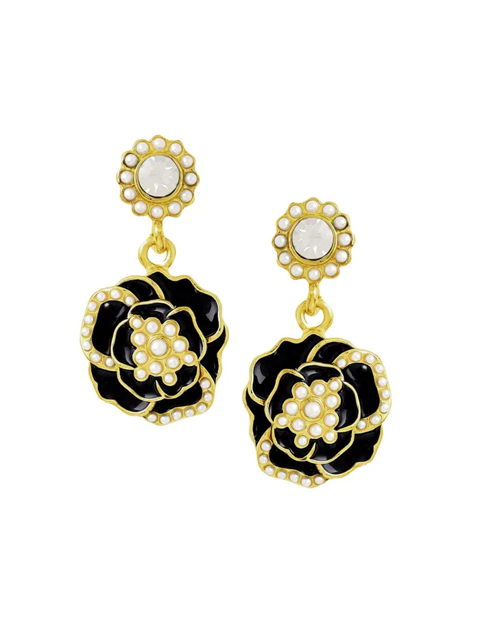 Yellow Chimes Yellow Chimes Drop Earrings for Women Fashion Earrings for Girls Black Floral Shaped Drop Earrings Western Style Women Earrings Birthday Gift For Women Girls Anniversary Gift for Wife Earrings Yellow Chimes Yellow Chimes Drop Earrings for Women Fashion Earrings for Girls Black Floral Shaped Drop Earrings Western Style Women Earrings Birthday Gift For Women Girls Anniversary Gift for Wife Earrings