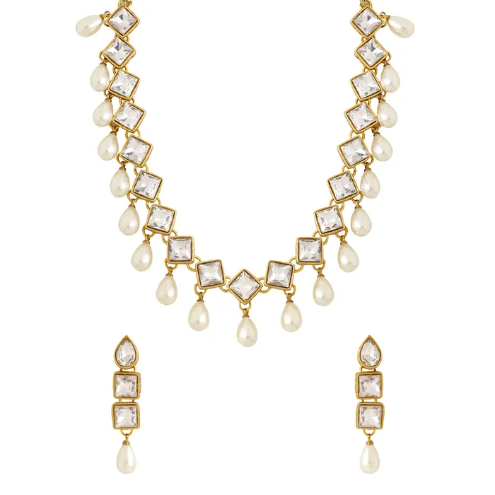 Yellow Chimes Yellow Chimes Jewellery Set for Women and Girls Kundan Necklace Set Gold Plated Kundan Studded Pearl Drop Choker Necklace Set Birthday Gift for girls and women Anniversary Gift for Wife Necklaces Yellow Chimes Yellow Chimes Jewellery Set for Women and Girls Kundan Necklace Set Gold Plated Kundan Studded Pearl Drop Choker Necklace Set Birthday Gift for girls and women Anniversary Gift for Wife Necklaces