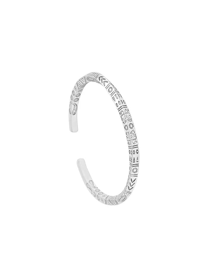 Yellow Chimes Yellow Chimes Kada Bracelets for Men Fashion Silver Cuff Twisted Design One Size Silver Necklaces Yellow Chimes Yellow Chimes Kada Bracelets for Men Fashion Silver Cuff Twisted Design One Size Silver Necklaces