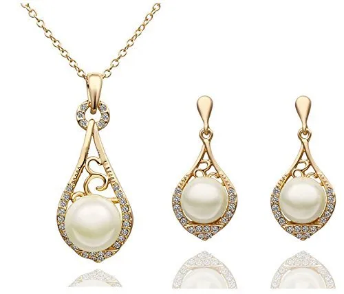 Yellow Chimes Yellow Chimes Moxie Collection Divine Pearl 18K Yellow Gold Plated Alloy Pendant Set for Women and Girls Earrings Yellow Chimes Yellow Chimes Moxie Collection Divine Pearl 18K Yellow Gold Plated Alloy Pendant Set for Women and Girls Earrings