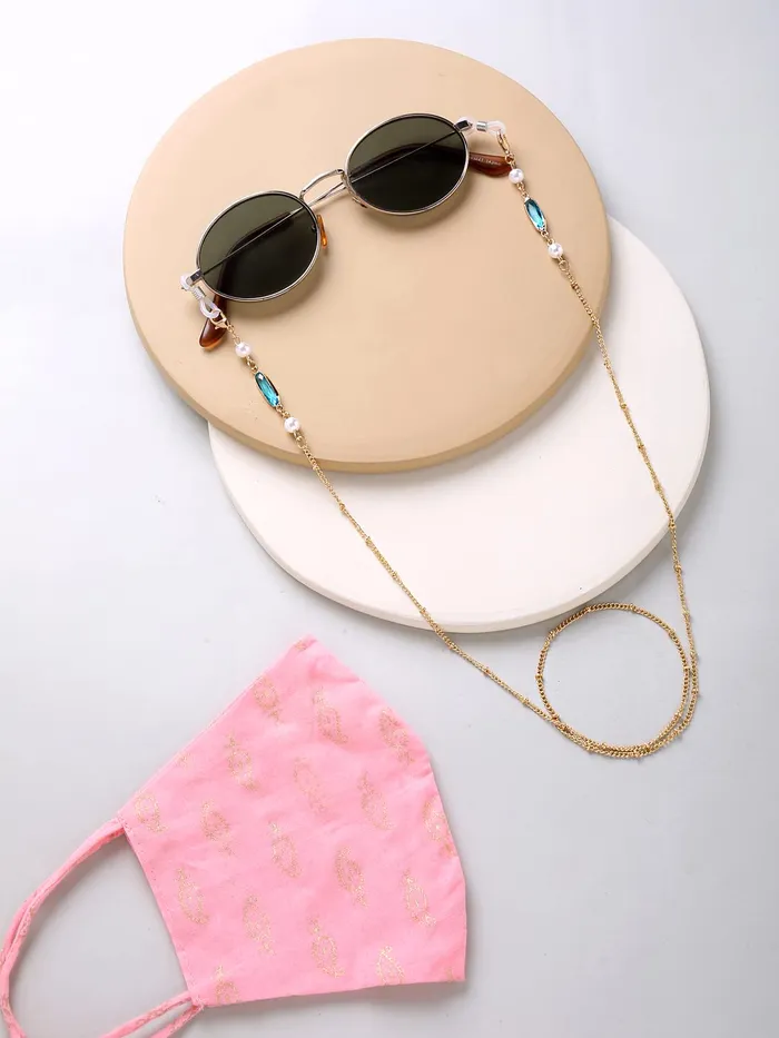 Yellow Chimes Yellow Chimes Sunglasses Chain for Women Eyeglasses Chain Multicolor Beadded Face Mask Chains Sunglasses AccessoriesSunglasses Lanyard for Girls and Women Model5 Necklaces