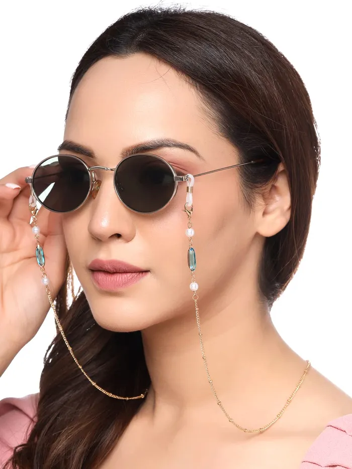 Yellow Chimes Yellow Chimes Sunglasses Chain for Women Eyeglasses Chain Multicolor Beadded Face Mask Chains Sunglasses AccessoriesSunglasses Lanyard for Girls and Women Model5 Necklaces