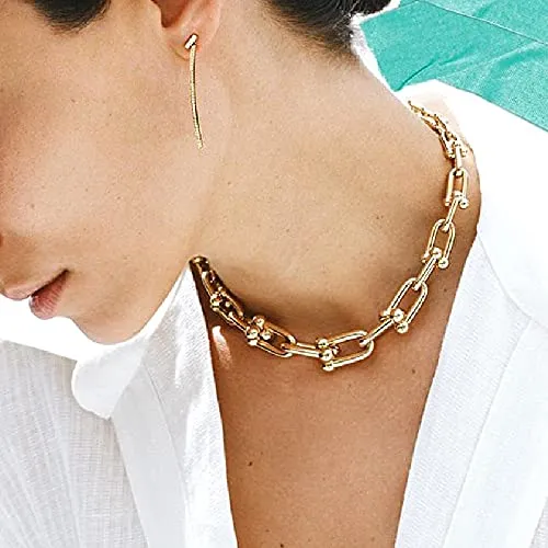 Yellow Chimes Yellow Chimes Trendy Fashion Combo of 2 PCs Multilayer Key Heart Locket GoldenSilver Chain Choker Necklace for Women and Girls Design 6 Earrings