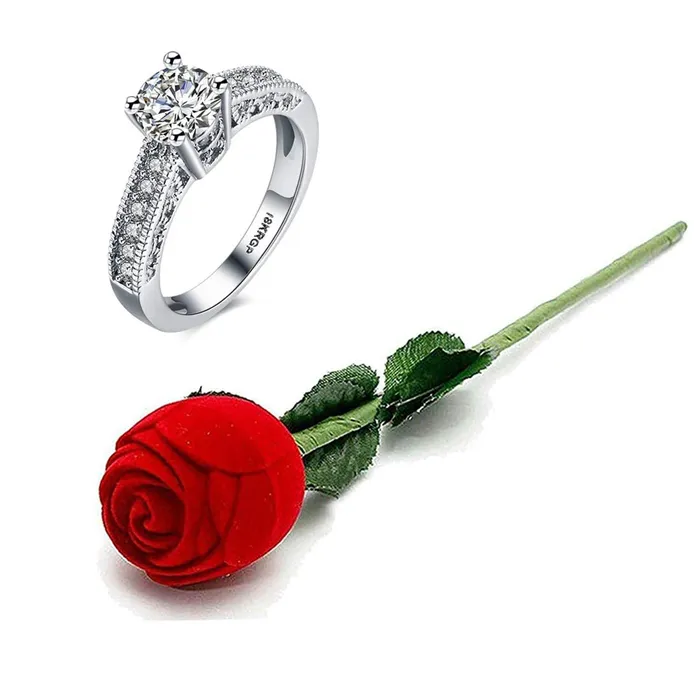 Yellow Chimes Yellow Chimes Valentines Gift Combo of Crystals from Swarovski Designer Ring in Red Velvet Rose Ring Box for Women and Girls Rings Yellow Chimes Yellow Chimes Valentines Gift Combo of Crystals from Swarovski Designer Ring in Red Velvet Rose Ring Box for Women and Girls Rings