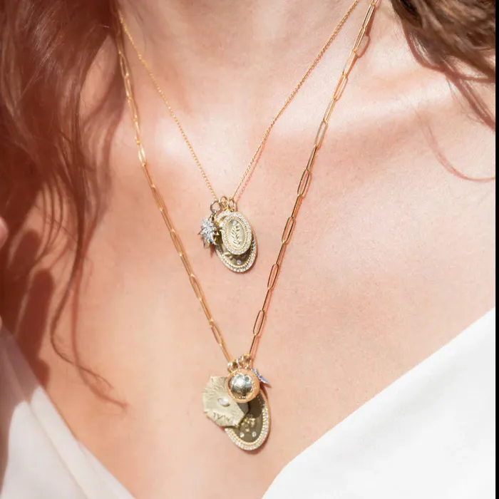 zahava Charm Necklaces North Star Diamond Charm