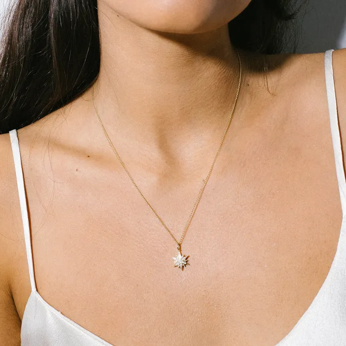 zahava Charm Necklaces North Star Diamond Charm